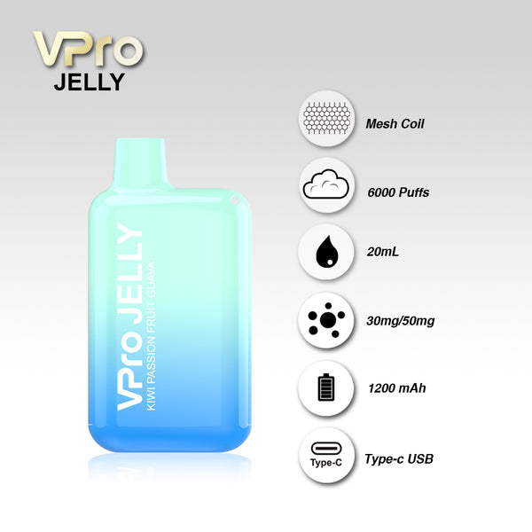 VPRO JELLY- 16ml- 5,000 Puff- recargable