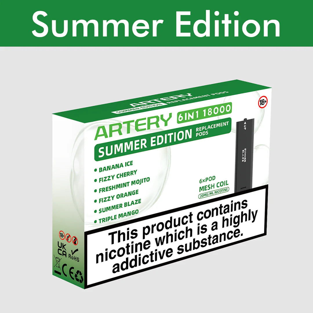 REPUESTOS ARTERY 6-1 | CAJA CON 6 REPUESTOS DISTINTOS SABORES