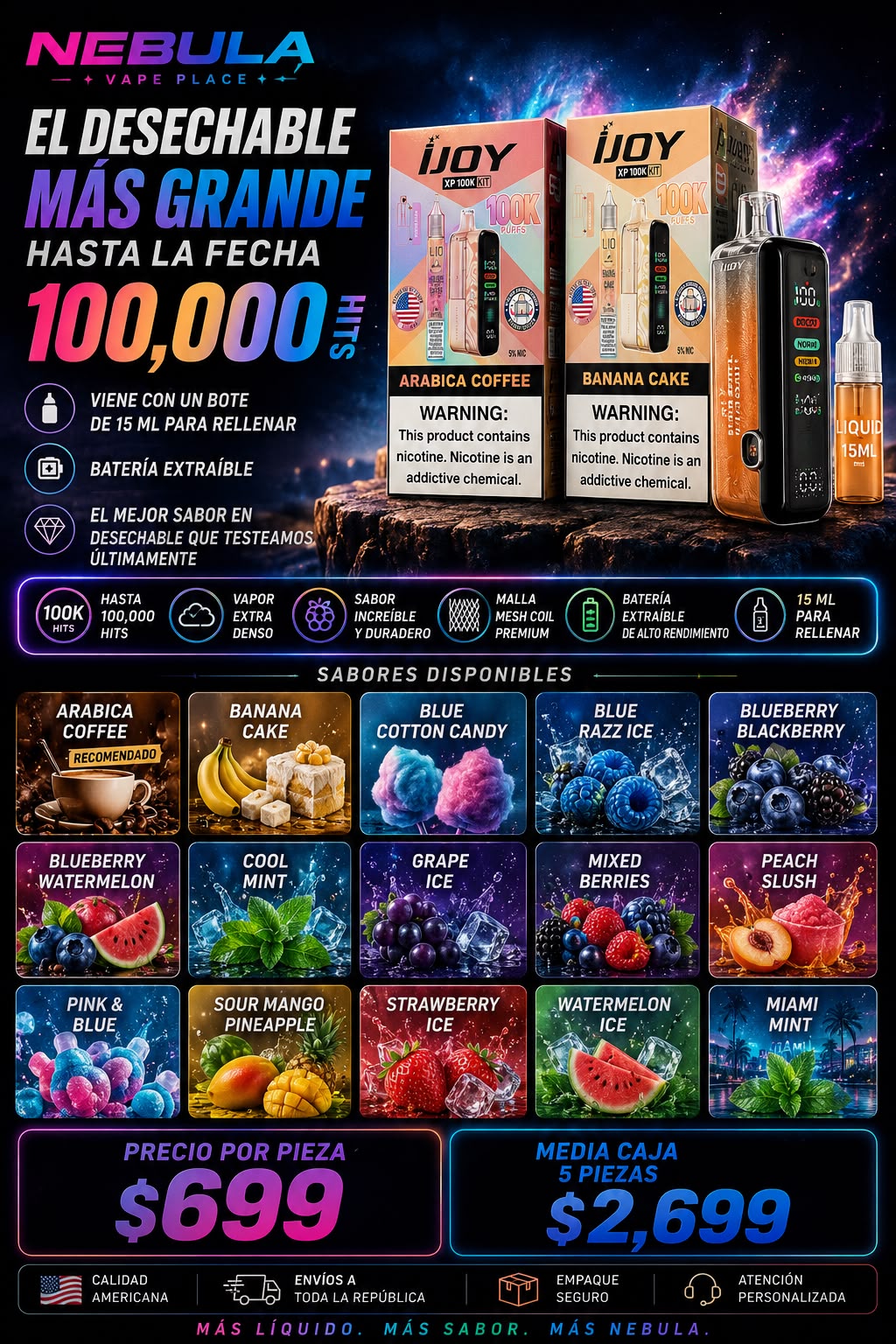 Desechable Ijoy Xp 100K