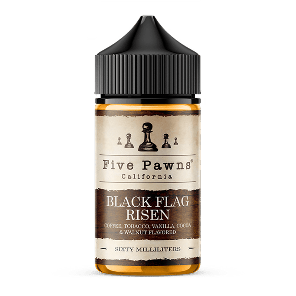 FIVE PAWNS BLACK FLAG RISEN