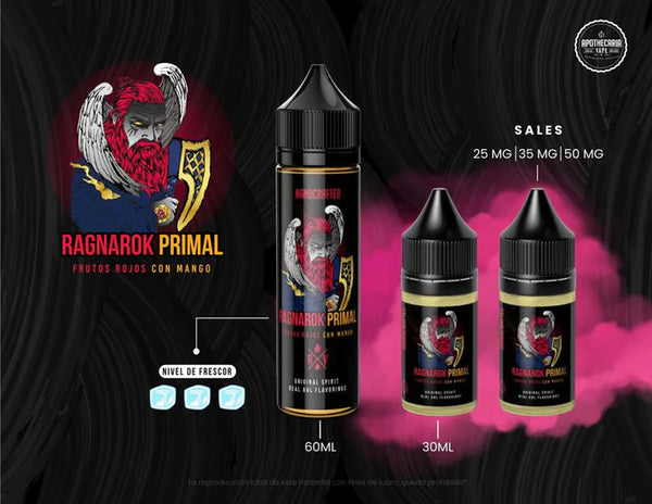 Apothecaria Ragnarok Primal - (Versión con Mango- insumo A&L original) Salt. Nic. 30ml