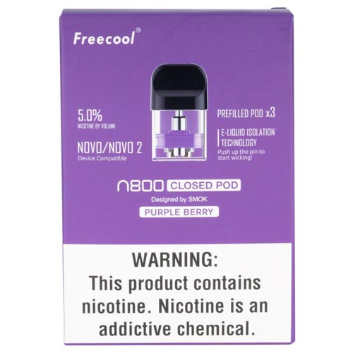 FREECOOL N800 CLOSED POD  PURBLEY BERRY ( PRECIO POR CAJA )